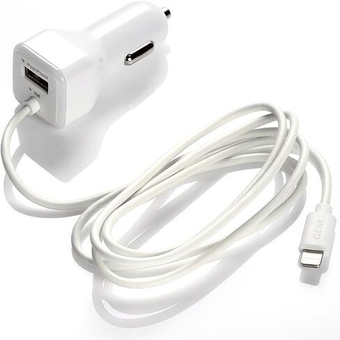 Car Charger, [Apple MFI Certified] by GemDox for Fast Car Charging Compatible with iPhone 15, 14,13, 12, 11, Xs max/XR/x/8/7/6s, iPad, Note, Galaxy with Extra USB Port (White) in Saudi Arabia