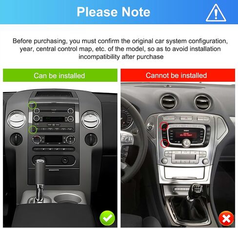 راديو سيارة 2G+64G لسيارة Ford F150/F250/F350 Fusion Edge Explorer Taurus Freestar ستيريو مع CarPlay/Android Auto 7 بوصة Android 13 وحدة رأس شاشة تعمل باللمس، GPS/WiFi/Bluetooth/SWC/Camera in Saudi Arabia