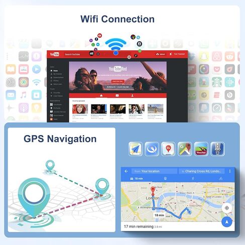 راديو سيارة 2G+64G لسيارة Ford F150/F250/F350 Fusion Edge Explorer Taurus Freestar ستيريو مع CarPlay/Android Auto 7 بوصة Android 13 وحدة رأس شاشة تعمل باللمس، GPS/WiFi/Bluetooth/SWC/Camera in Saudi Arabia