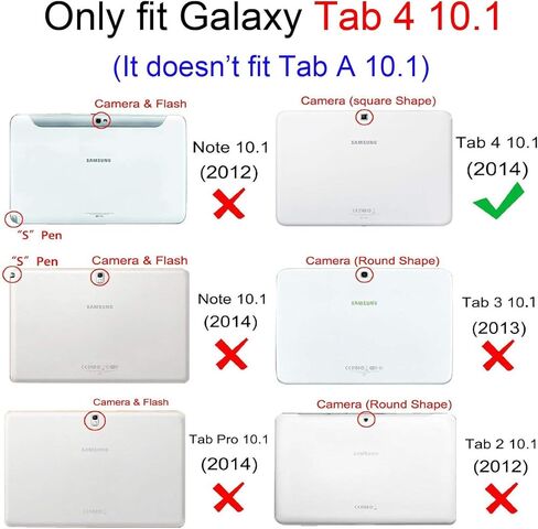 حافظة Dteck Galaxy Tab 4 10.1 T530، غطاء محفظة من جلد البولي يوريثان مع وظيفة التنبيه/السكون التلقائي، حافظة حماية ذكية كاملة لهاتف Samsung Galaxy Tab 4 10.1 بوصة SM-T530 T531 T535 T537، قوس قزح in Kuwait
