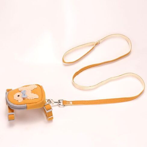 Pet Backpack Harness with Leash Puppy Pattern Bag with Training Lead Leash for Doggie Outdoor Travel Hiking Walking Breathable Pet Vest Harness Adjustable Pet Vest for Small Medium Large Dog（White,L） in Saudi Arabia