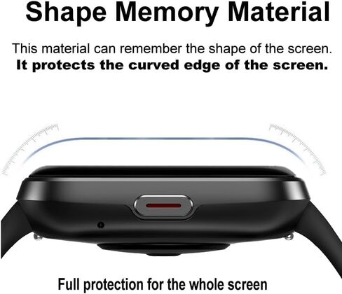 واقي شاشة متوافق مع ساعة ASWEE P4 الذكية مقاس 1.85 بوصة، مادة TPU الناعمة، 6 عبوات، تغطية كاملة، شفاء ذاتي للفقاعات in Kuwait