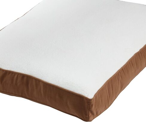 Happy Hounds Daisy Deluxe Supportive Sherpa Dog Bed, Large (48 x 36 in.), Mocha in Saudi Arabia