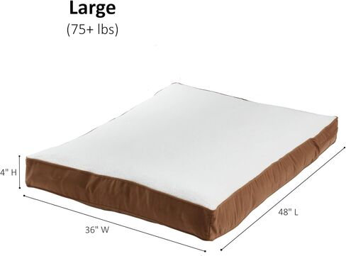 Happy Hounds Daisy Deluxe Supportive Sherpa Dog Bed, Large (48 x 36 in.), Mocha in Saudi Arabia