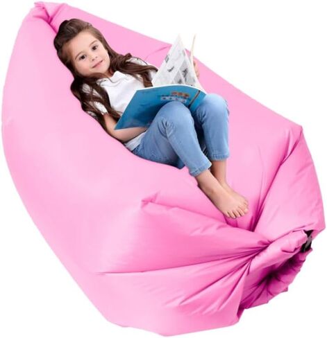 Kids Air Hammock Chillbean, Anti Leakage Inflatable Couch for Camping, Ideal as Portable Air Couch, Inflatable Beach Chair for Kids and Teens. in Saudi Arabia