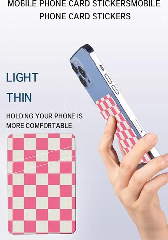 Phone Card Holder Leather, Dual Pocket Phone Wallet Adhesive Stick On, Cute Phone Case Credit Card Holder, Suitable for Most of Phones Green Floral in Kuwait