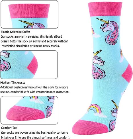 sockfun هدايا مضحكة للفتيات 4-10 سنوات، جوارب الفتيات الجدة جوارب ممتعة للأطفال في صندوق هدية in Kuwait
