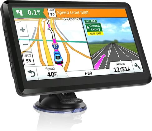 نظام ملاحة GPS للسيارة، شاشة HD 7 بوصة، 16 جيجابايت 256 ميجابايت، خرائط 2024 US/CA/MX، تحديثات مجانية للخرائط، بث صوتي، تحذير من كاميرا السرعة in Kuwait