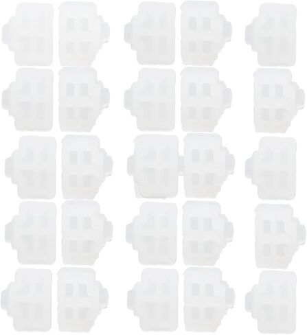 50Pcs Ethernet Dust Cover, RJ45 Anti-Dust Silicone Plugs Protector Stopper Cap - Securely Block and Shield Female Ports for Switches, Routers, and Media Converters(Clear) in Kuwait