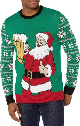 سترة رجالية من Ugly Christmas مطبوع عليها Santa Bottle Sweater in Saudi Arabia
