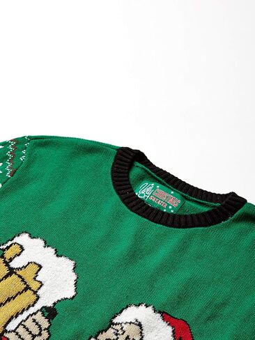 سترة رجالية من Ugly Christmas مطبوع عليها Santa Bottle Sweater in Saudi Arabia