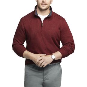 IZOD Men's Advantage Performance Quarter Zip Sweater Fleece Solid Pullover