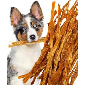 Turkey Tendons for Dogs Made in USA, Large 6oz Bag with 100% Turkey & No Glycerin, Jerky Dog Treats Healthy, Natural Dog Chews, Dog Jerky Treats Made in USA Only, Human Grade Dog Treats Small Dogs.