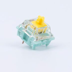 GATERON Goldenrod Blue Keyboard Switches, Clicky RGB LED Pre-lubed Key Switches Compatible for MX Mechanical Keyboard(Blue,35pcs)