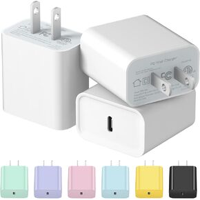 USB C Wall Charger Fast Charger Block iPhone Charger Block 3-Pack Power Compatible with iPhone 14/14 Pro/14 Pro Max/14 Plus/13/13 Pro/12/12 Mini/12 Pro Max/11/11 Pro Max/iPad,Samsung Galaxy S22/S21