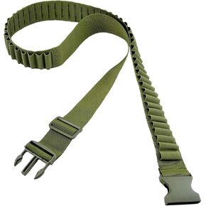 50 Rounds Ammo Bandolier, Rifle Ammo Belt Pistol Cartridge Bullet Shell Holder, Adjustable Tactical Ammunition Belt Hunting Shooting for 308Win .300Win Mag 7.62x54 .338 30-06 45-70 .44 .45 .460