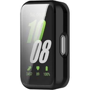Compatible for Samsung Galaxy FIT 3 Watch Case Cover, Ultra Slim Soft Cover Case & Screen Protector for Samsung Galaxy FIT 3 (SM-R390) Activity Tracker (8-Pack)