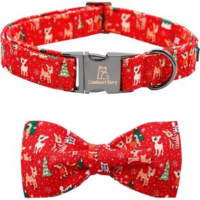 Lionheart glory Dog Collar Fall Dog Collars with Bow Plaid Dog Collar Bow Female Male Pet Collar Dogs Collar Bows Duty Adjustable Dog Bow Collars for Small Dogs