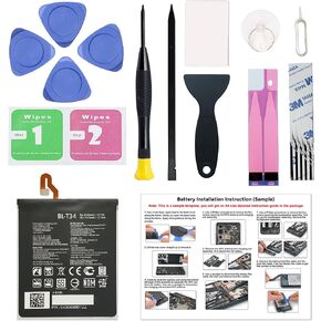 New Upgraded Battery for LG V30 / V30+ / V35 / V35+, BL-T34 Replacement Battery Compatible with LG V30 / V30+ / V35 / V35+, with Repair Tools & Instruction