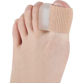 Ajoysoul Advanced Toe Separator - 6 Packs Big Toe Spacer with Elastic Band - Soft Gel Bunion Corrector for Bunions,Overlapping Toes, Calluses - Bunion Pad for Women and Men - Apricot