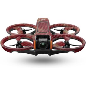 Carbon Fiber Drone Skin Compatible with DJI Avata 2 (2024) - Crimson Marble - Premium 3M Vinyl Protective Wrap Decal Cover - Easy to Apply | Crafted in The USA by MightySkins