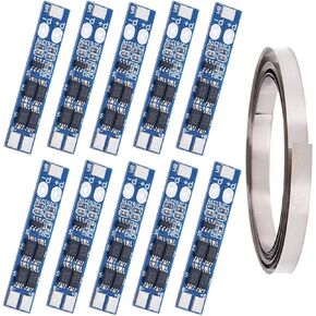 5PCS 3S 10A 11.1V/12V/12.6V Lithium Battery Protection Board 18650 Charger Module BMS PCB Protection Board for Li-ion Lithium Battery Cell with Nickel Strip