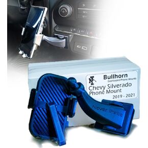 Chevy Silverado Phone Mount | Bullhorn Dashboard Phone Mount for Silverado/Sierra 1500, 2019-2021 Trucks, Best Trail Boss Phone Mount (BHD002)