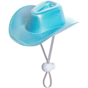 choyaxo Glitter Dog Cowboy Hat Pet Cowboy Costume Cosplay Cap Halloween Costumes for Dogs Cat Pet Party Decoration Mini Cowboy Hat (Pink)