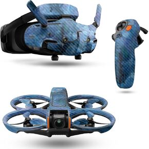 جلد الطائرة بدون طيار من ألياف الكربون متوافق مع حزمة DJI Avata 2 (2024) - Typhoon - غطاء لاصق واقٍ من الفينيل 3M ممتاز - سهل الاستخدام | صُنع في الولايات المتحدة الأمريكية بواسطة MightySkins