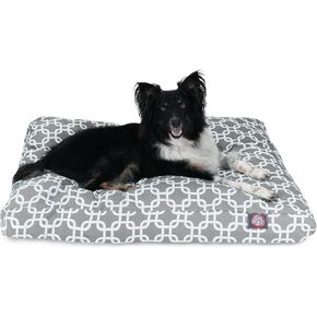 Gray Links Medium Rectangle Indoor Outdoor Pet Dog Bed With Removable Washable Cover By Majestic Pet Products