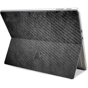 Carbon Fiber Tablet Skin Compatible with Microsoft Surface Pro 11 (2024) - Black Leather - Premium 3M Vinyl Protective Wrap Decal Cover - Easy to Apply | Crafted in The USA by MightySkins