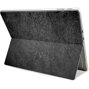 Tablet Skin Compatible with Microsoft Surface Pro 11 (2024) - Black Leather - Premium 3M Vinyl Protective Wrap Decal Cover - Easy to Apply | Crafted in The USA by MightySkins