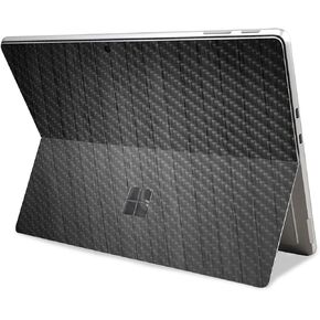 Carbon Fiber Tablet Skin Compatible with Microsoft Surface Pro 11 (2024) - Black Wood - Premium 3M Vinyl Protective Wrap Decal Cover - Easy to Apply | Crafted in The USA by MightySkins