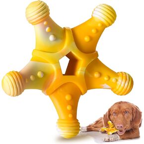 Dog Toys for Aggressive Chewers, 3 Pack Indestructible Dog Chew Toys, Tough Nylon Real Beef Flavor Teething Chew Toys for Large Medium Small Dog