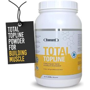 Total Topline Powder Horse Supplements - Build and Maintain Muscle Tissue During Recovery for Foals and Horses - Protein & Amino Energy Horse Supplement - 2lb Tub