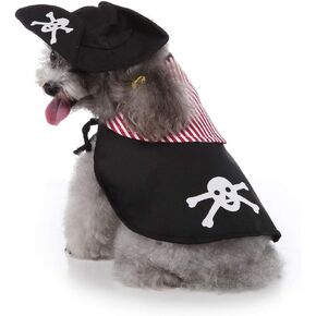 Pirate Pet Halloween Costume for Small Dog Cat Puppy Pet (Medium)