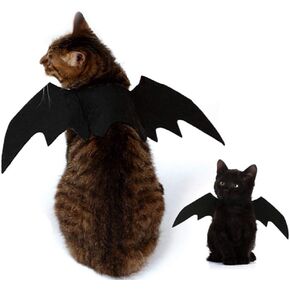 NACOCO Pet Halloween Bat Wings Costume Cool Batman Design Party Clothes for Cat Small Dog