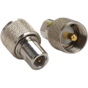 2-Pack coaxial Coax Adapter FME Male to UHF Male PL-259 for CB Ham Radio Antenna
