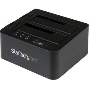 StarTech.com Dual Bay USB 3.0/ eSATA Hard Drive Duplicator Dock for 2.5" & 3.5" SATA SSD HDD with UASP (6Gbps) - Standalone Docking Station (SDOCK2U33RE)