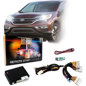 MPC Plug-n-Play Factory Remote Activated Remote Start Kit Compatible with 2015-2016 Honda CR-V Push-to-Start - with T-Harness and FlashLink Lite Updater