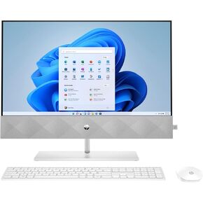 كمبيوتر اتش بي بافيليون 27 انش الكل في واحد، معالج انتل i7-10700T، ذاكرة رام 16 جيجا، 1 تيرا اس اس دي، شاشة لمس فل اتش دي اي بي اس، ويندوز 10 هوم، لوحة مفاتيح لاسلكية وماوس كومبو (27-d0080، 2020)