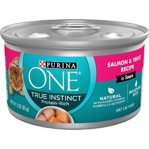 Purina ONE Natural High Protein Cat Food, True Instinct Chicken Recipe in Gravy - (24) 3 oz. Pull-Top Cans