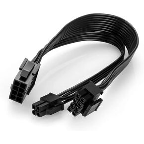 CPU 8 Pin Female to CPU 8 Pin ATX 4 Pin Male Power Supply Converter Adapter Extension Cable for Motherboard 9.5-inch