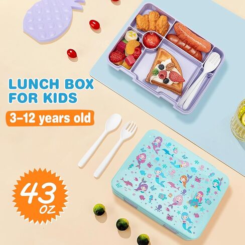 6pcs Girls Backpack with Bento Lunch Box Set, Kids Backpack for School with Lunch Box Lunch Bag Pencil Case Ice Box, Cute Kawaii Backpack Set, Bookbag for Elementary Middle High School in Kuwait