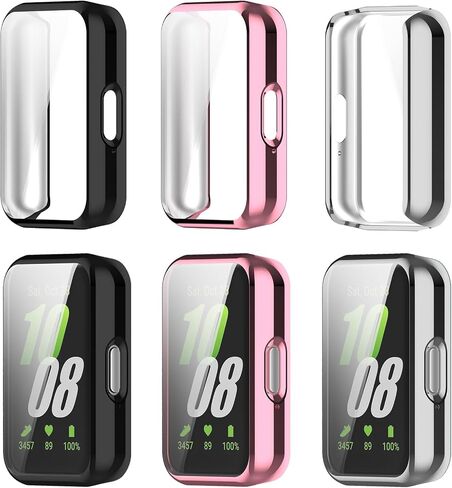 Compatible for Samsung Galaxy FIT 3 Watch Case Cover, Ultra Slim Soft Cover Case & Screen Protector for Samsung Galaxy FIT 3 (SM-R390) Activity Tracker (8-Pack) in Saudi Arabia