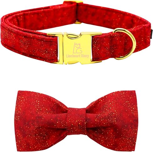Lionheart glory Dog Collar Fall Dog Collars with Bow Plaid Dog Collar Bow Female Male Pet Collar Dogs Collar Bows Duty Adjustable Dog Bow Collars for Small Dogs in Kuwait