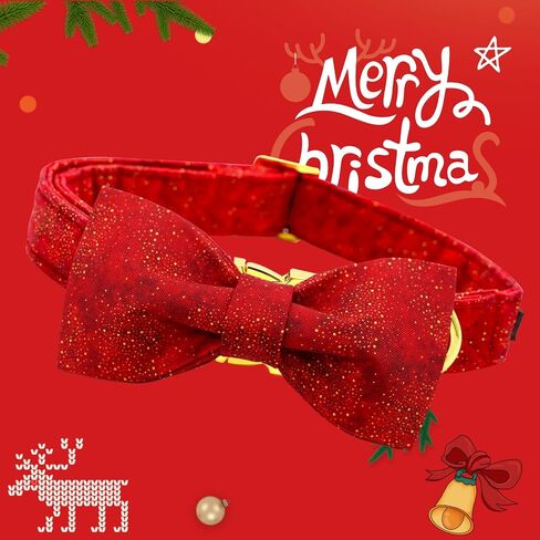Lionheart glory Dog Collar Fall Dog Collars with Bow Plaid Dog Collar Bow Female Male Pet Collar Dogs Collar Bows Duty Adjustable Dog Bow Collars for Small Dogs in Kuwait