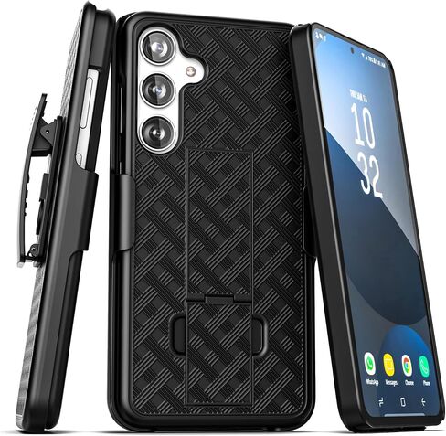 Encased DuraClip for Samsung Galaxy S24 FE Belt Case with Holster Clip and Kickstand (Black) (S24 FE) in Saudi Arabia