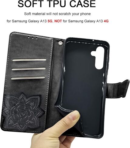Wallet Case for Samsung Galaxy A13 5G Case Wallet 【RFID Blocking】, Flip Phone Case Compatible with Samsung A13 5G Wallet Case, for Galaxy A13 5G Wallet Case Phone Case with Wrist Strap Kickstand in Saudi Arabia
