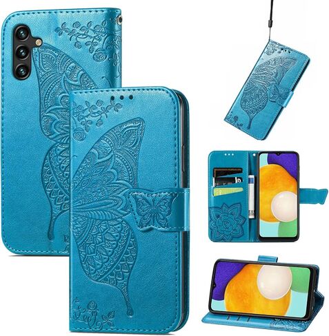 حافظة محفظة لهاتف Samsung Galaxy A13 5G حافظة محفظة 【RFID Blocking】، حافظة هاتف قابلة للطي متوافقة مع حافظة محفظة Samsung A13 5G، حافظة هاتف لهاتف Galaxy A13 5G مع مسند حزام المعصم in Kuwait
